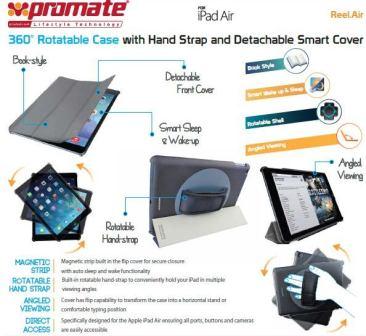 Promate Reel.Air -360˚ Rotatable Case