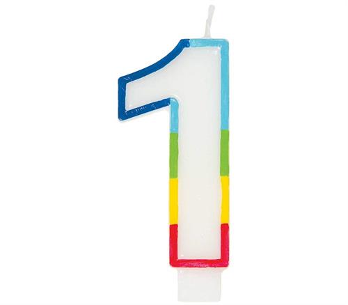 Casey 7cm Multicolor Numerical Birthday Candle