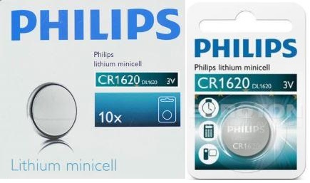 Philips Minicells Battery CR1620 Lithium Sold as