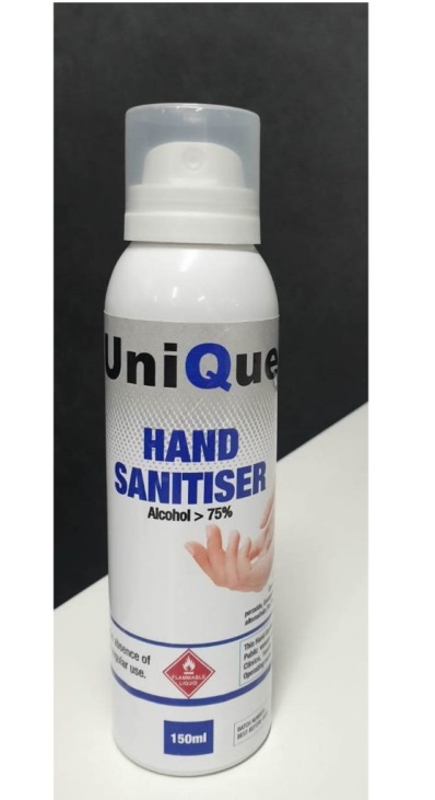 Casey UniQue 150ml Hand Sanitiser Spray Retail