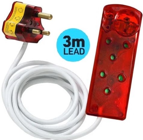 Ellies 4 Way Surge Secure Power Protector With 3