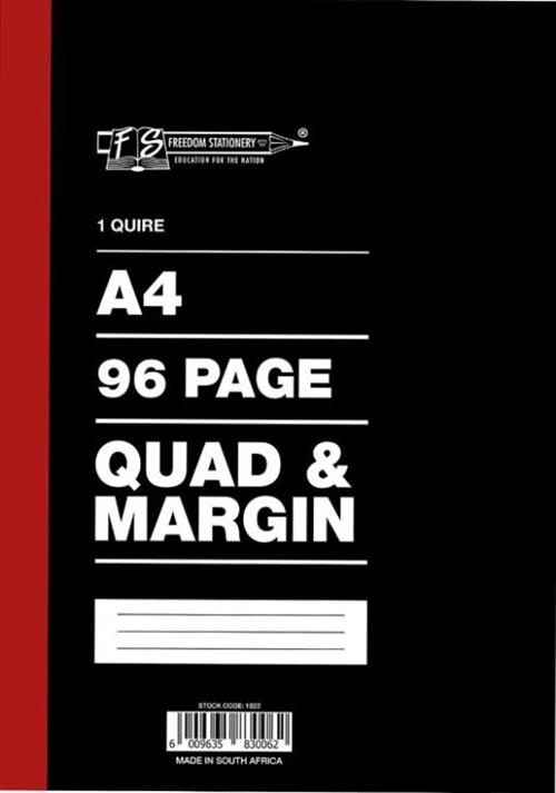 Freedom A4 Counter Book 1 Quire 96 Pages Quad And