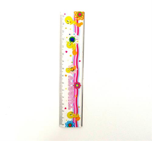 Tweety 15cm Ruler +Steel Cutting Edge