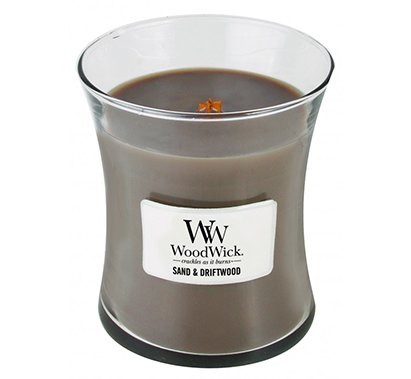 Woodwick Sand & Driftwood Candle Medium Jar