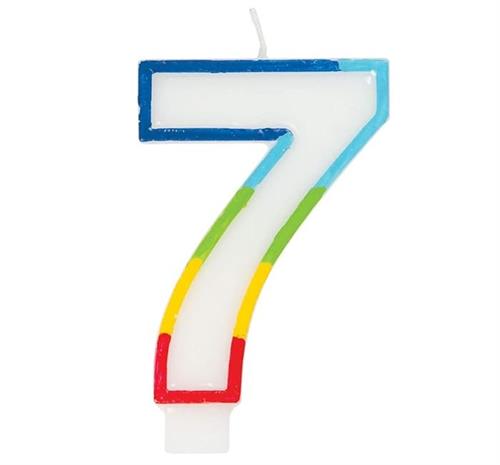 Casey 7cm Multicolor Numerical Birthday Candle