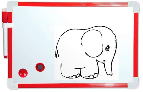 Brainware A4 Magnetic Whiteboard Red