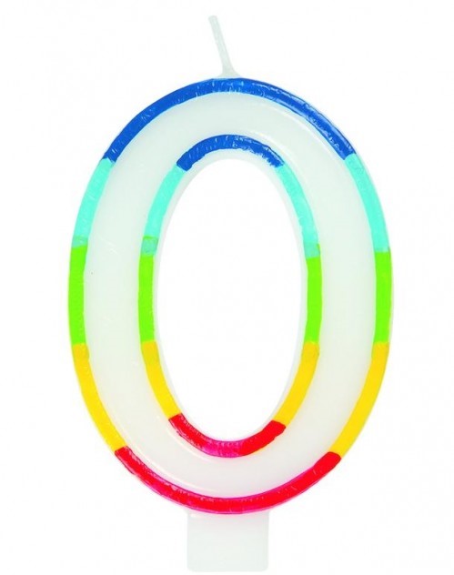 Casey 7cm Multicolor Numerical Birthday Candle