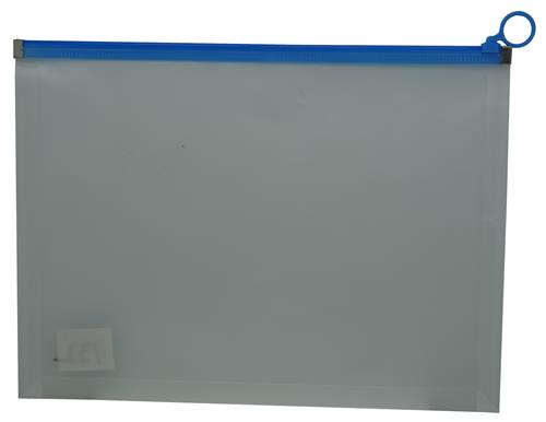 Brainware A4 Clear Carry Folder With Blue Easy