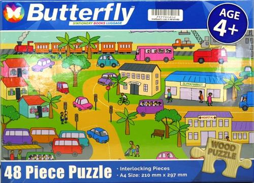 Butterfly 48pc Transport Wooden Puzzle