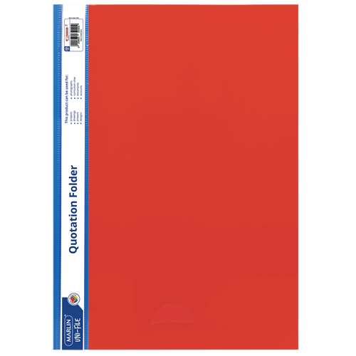 Marlin A4 Red Quotation and Presentation Folder
