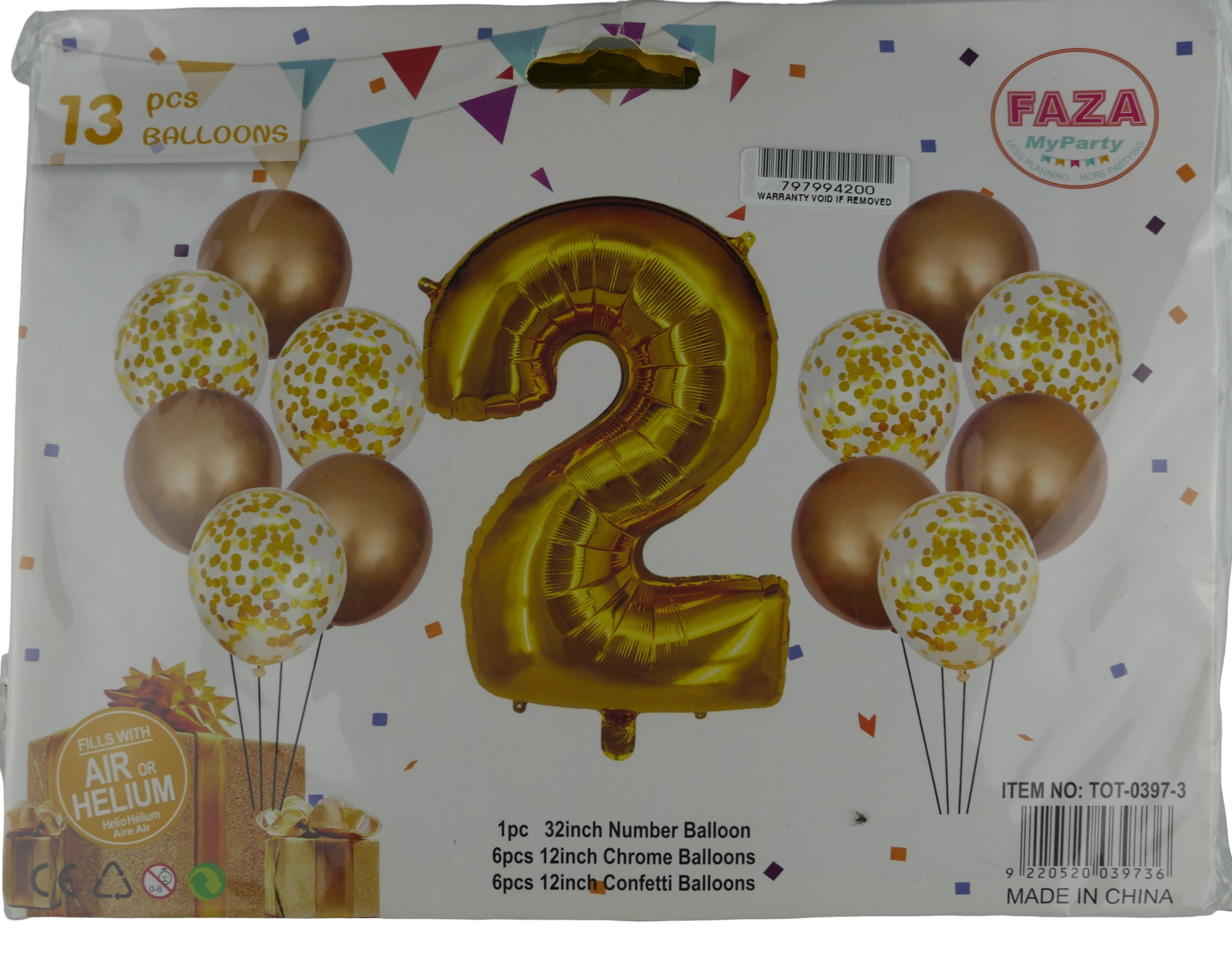 Casey 13pc Gold and White Balloon Set Nr 2