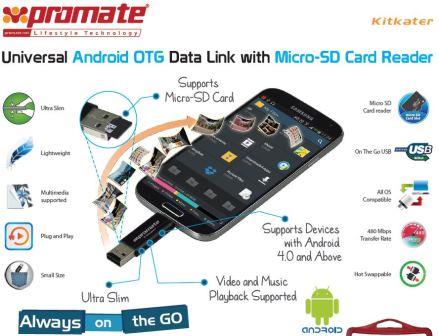 Promate Kitkater Universal Android OTG Data link