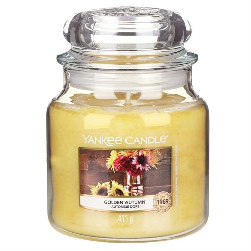 Yankee Candle Golden Autumn Medium Jar Retail Box