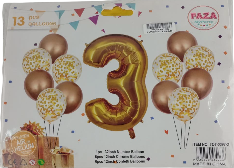 Casey 13pc Gold and White Balloon Set Nr.3
