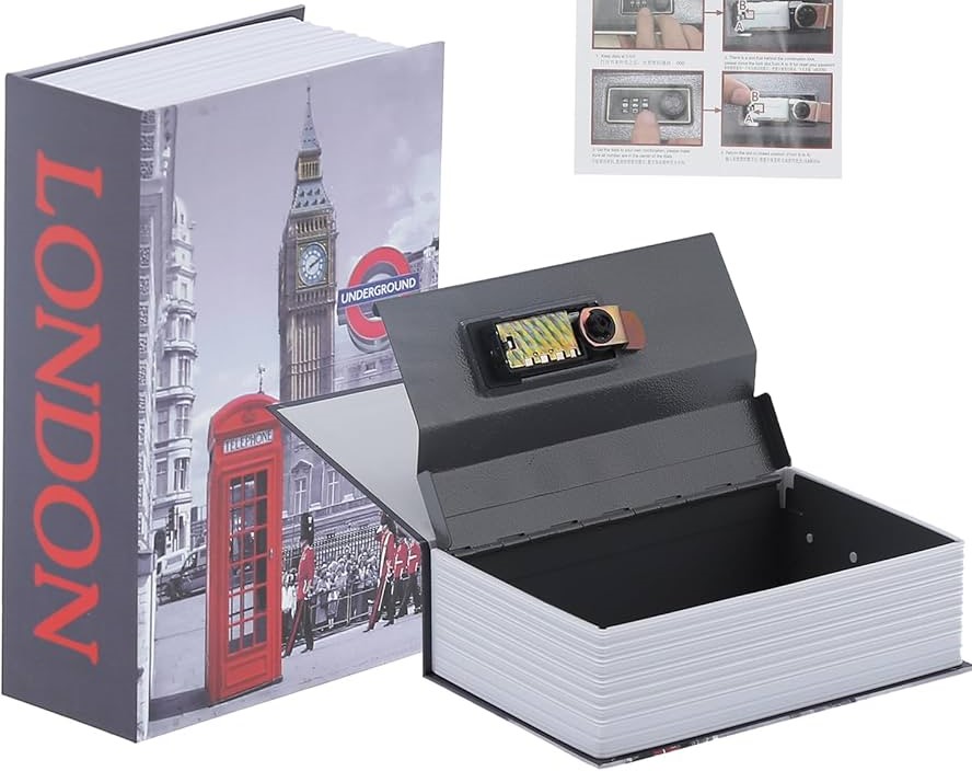 Casey Homesafe Paperback Metal Book Safe With