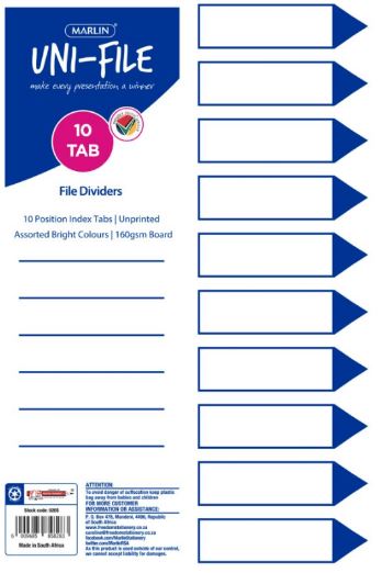 Marlin Bight Board File Dividers