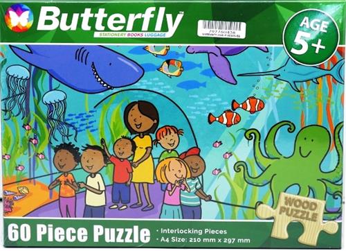 Butterfly 60Pc At The Aquarium Wooden Puzzle