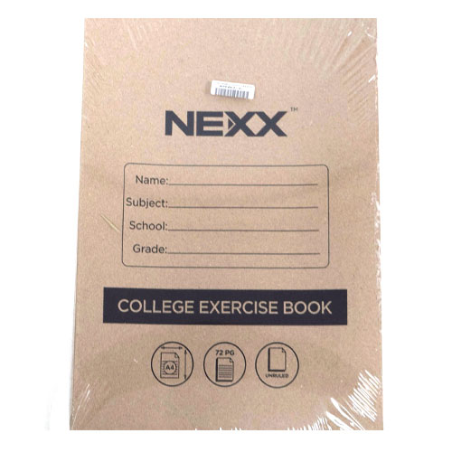 Nexx A4 College Exercise Book Unruled book 72