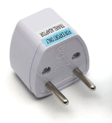 UNIQUE TRAVEL ADAPTER TWO PIN MALE SCHUK