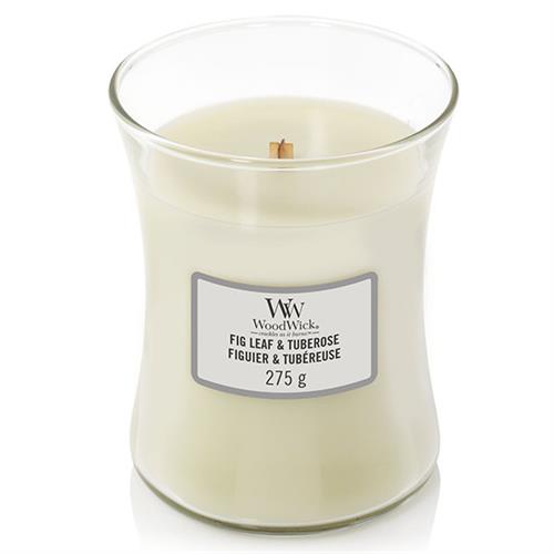 Woodwick Fig Leaf & Tuberose Medium Jar Retail