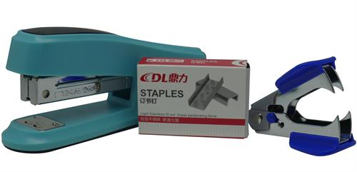 DLOffice Basic Mini Half Strip Stapler Set Blue –