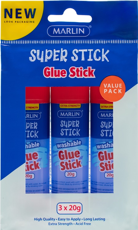 Marlin Non Toxic Glue Stick Value Pack Of 3