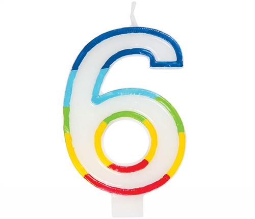 Casey 7cm Multicolor Numerical Birthday Candle