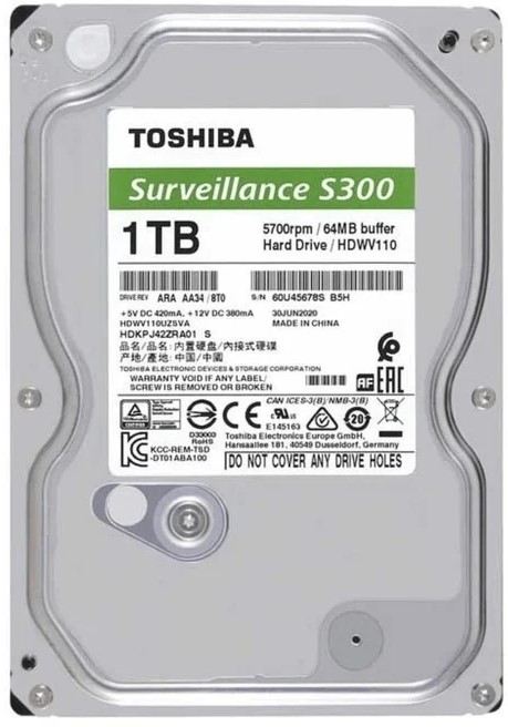 Toshiba HDKPJ42ZRA02S 1TB 3.5 inch Surveillance