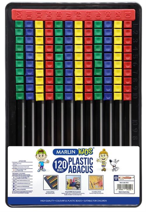 Marlin Plastic Abacus 120 Beads Flatboard