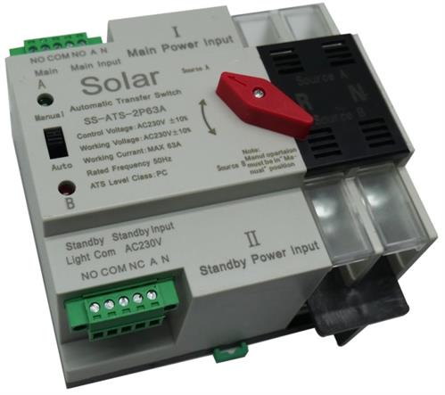 Solarix Dual Power ATS 63A 2 Pole Automatic